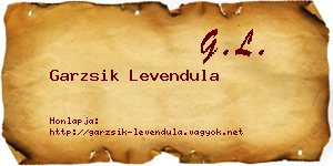 Garzsik Levendula névjegykártya